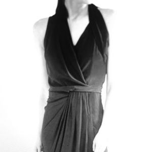Rick Owens Crepe Long Black Dress size 4